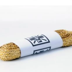 LC028-75-MGD 75 CM Metallic Gold Flat Laces Women