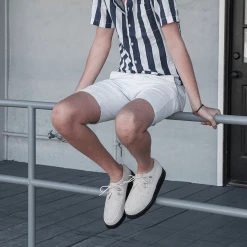 F9811 Cream Suede Viva Low D-Ring Interlace Creeper