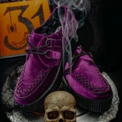 V9490 Women Violet Velvet Viva Mondo Creeper