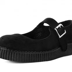F9829L Women Black Faux Suede Viva II Mary Jane
