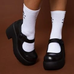 T2302L Black Bubble Anarchic Mary Jane Platform