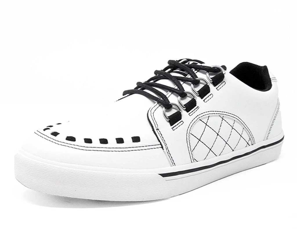 A9926 White TUKskin™ Quilted Interlace Sneaker