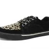 A9927 Black Suede & Leopard Quilted Interlace Sneaker Men