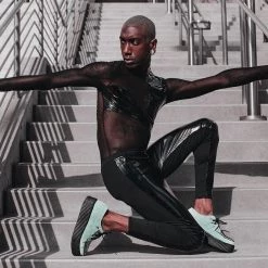 V9809 Mint Faux Suede D-Ring Interlace Creeper Women