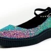 A9825L Multi-color Glitter Pointed Mary Jane Women