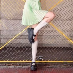 A9887L Black Double Decker Mary Jane Women