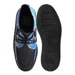 S3040 Women Blue Floral D-Ring Stratocreeper