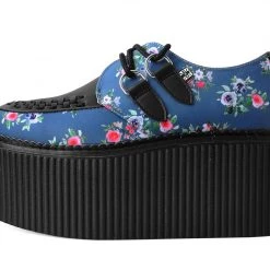 S3040 Women Blue Floral D-Ring Stratocreeper