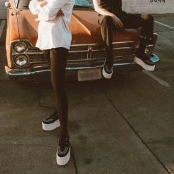 S3081 Black Suede White Interlace Stratocreeper New Arrivals