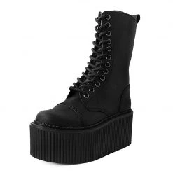 S9792 Black 12-Eye Casbah Stratocreeper Boot Women