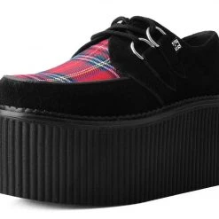 S9861 Black Suede & Red Tartan Stratocreeper Women