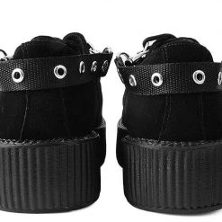 SA02 Eyelet Black Bondage Shoe Straps