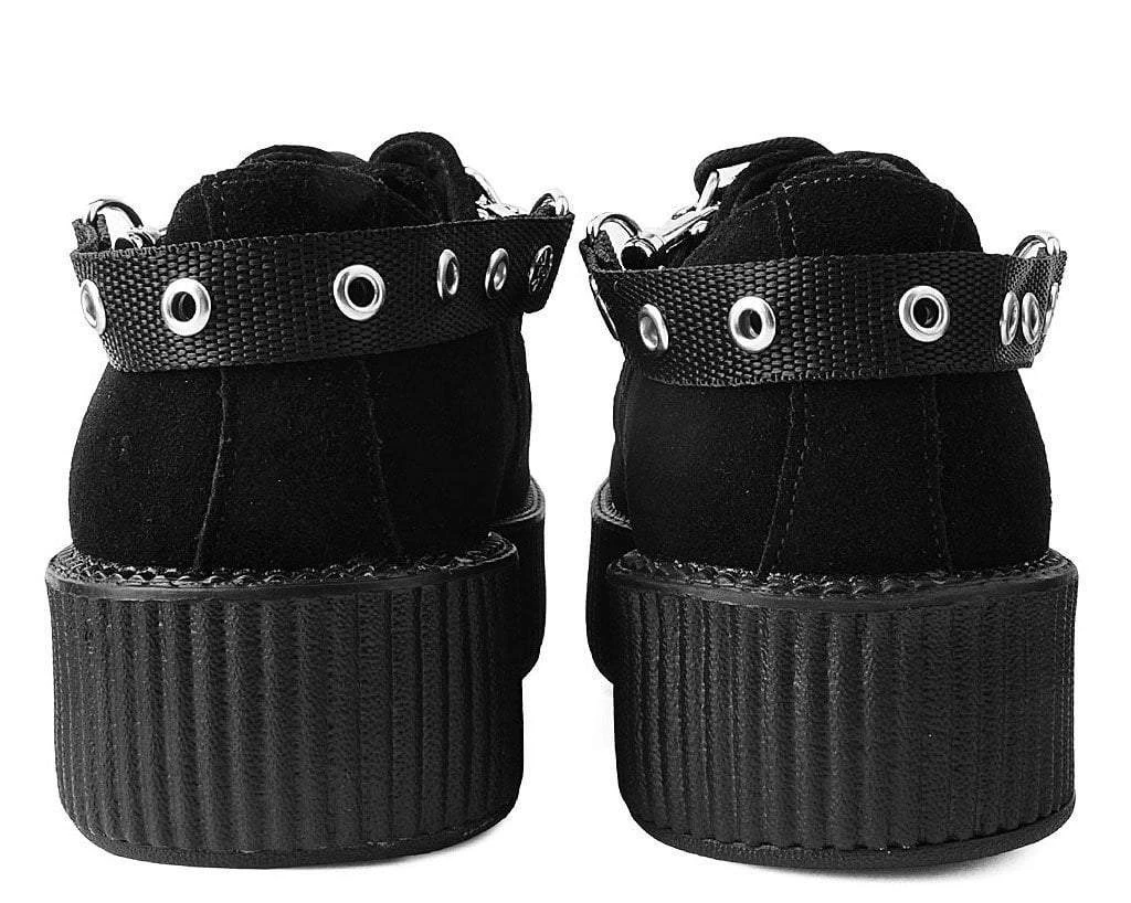 SA02 Eyelet Black Bondage Shoe Straps