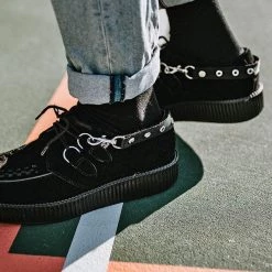 SA02 Eyelet Black Bondage Shoe Straps