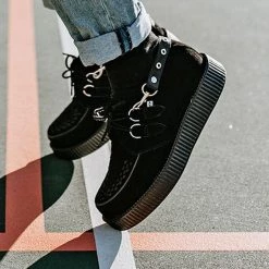 SA02 Eyelet Black Bondage Shoe Straps