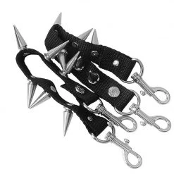 SA04 Vegan Spiked Black Bondage Shoe Straps