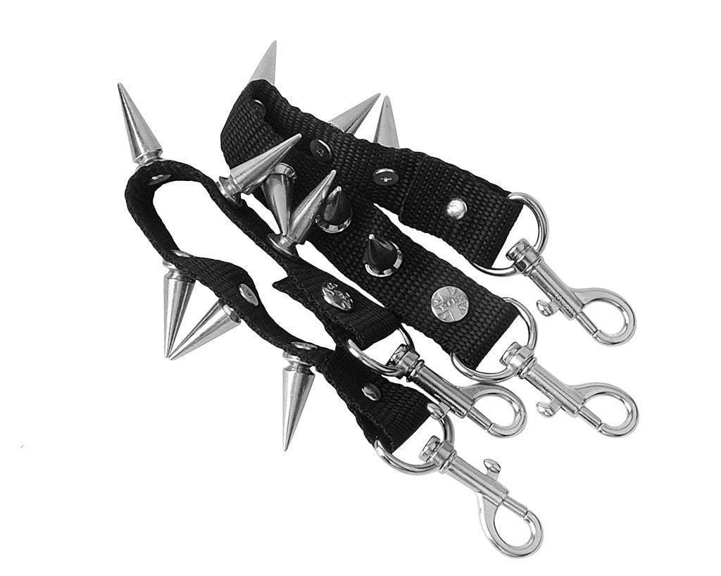 SA04 Vegan Spiked Black Bondage Shoe Straps