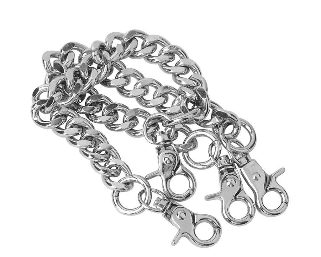 SA05 Vegan Metal Chain Bondage Shoe Straps