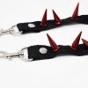 SA14 Spiked Red Bondage Shoe Straps Vegan