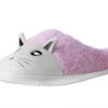 SL04 Pink & White Fuzzy Kitty Slipper