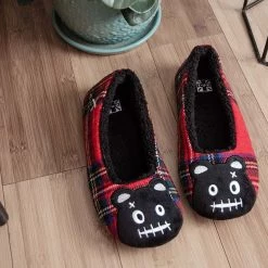 SL05 Tartan Punk Rock Panda Slipper