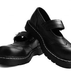 T2269 Black TUKskin™ Brogue Mary Jane Women