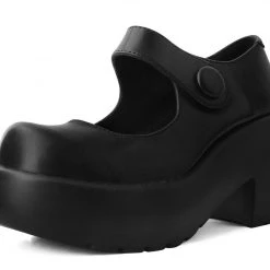 T2302L Black Bubble Anarchic Mary Jane Platform