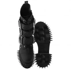 T2304 Black 3-Buckle Anarchic Hellraiser Boot