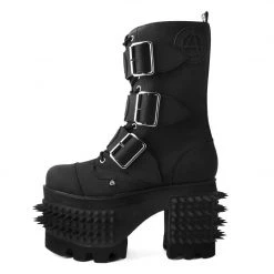 T2304 Black 3-Buckle Anarchic Hellraiser Boot