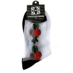 TSK1001 Red Rose Sheer Sock Women