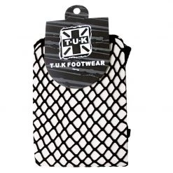 TSK1016 Black Fishnet Crew Sock Vegan