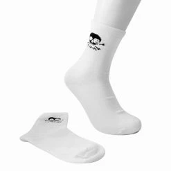 TSK1032 White T.U.K. Skull Logo Women’s Sock