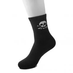 TSK1034 Black T.U.K. Skull Logo Women’s Sock
