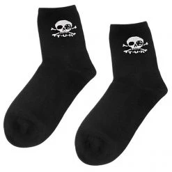 TSK1034 Black T.U.K. Skull Logo Women’s Sock