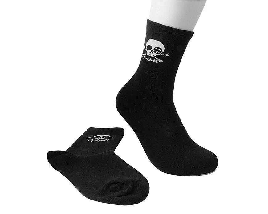 TSK1034 Black T.U.K. Skull Logo Women’s Sock