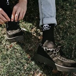 TSK1035 Black T.U.K. Skull Logo Men’s Sock