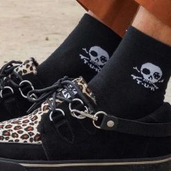 TSK1034 Black T.U.K. Skull Logo Women’s Sock