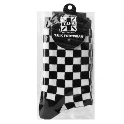 TSK1046 Black & White Checker T.U.K. Men’s Sock