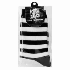 TSK1048 Black & White Stripe T.U.K. Men’s Sock
