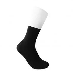 TSK1081 Vegan Black Spandex Crew Sock