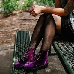 TSK1081 Vegan Black Spandex Crew Sock