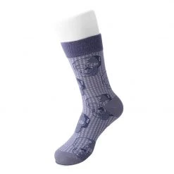 TSK1092 Grey Skull Crew Sock