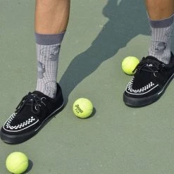 TSK1092 Grey Skull Crew Sock