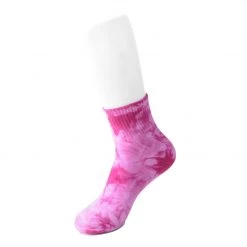TSK1100 Tie-Dye Women's Red Ankle Sock