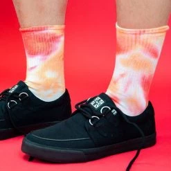 TSK1106 Vegan Tie-Dye Orange Crew Sock