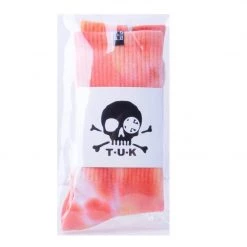 TSK1106 Vegan Tie-Dye Orange Crew Sock