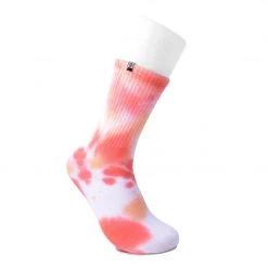 TSK1106 Vegan Tie-Dye Orange Crew Sock