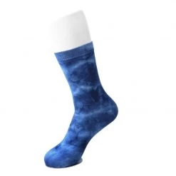 TSK1110 Tie-Dye Blue Women's Crew Sock Vegan