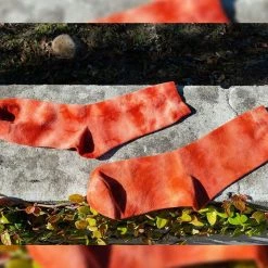 TSK1111 Tie-Dye Tangerine Women's Crew Sock Vegan