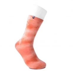 TSK1111 Tie-Dye Tangerine Women's Crew Sock Vegan
